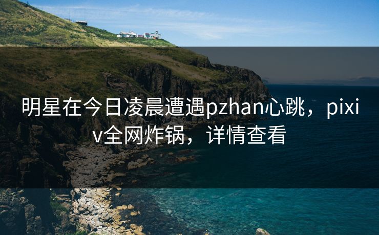 明星在今日凌晨遭遇pzhan心跳，pixiv全网炸锅，详情查看